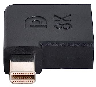 NFHK vinklad mini DisplayPort 1,4 hane till DP hona 8K 60hz adapter Ultra-HD UHD 4K 144hz 7680 x 4320 för video PC bärbar bildskärm