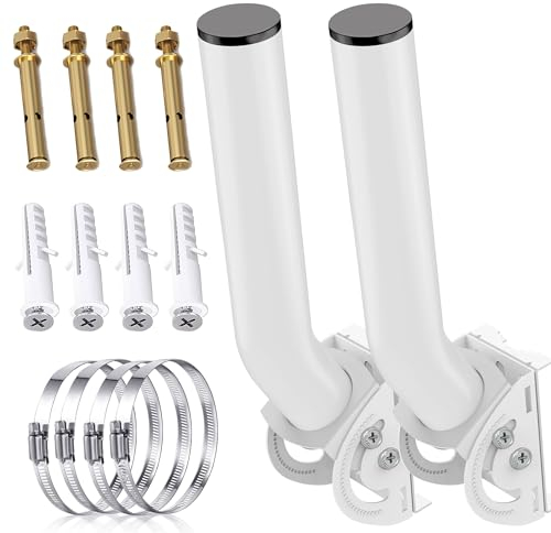 Support d'antenne universel,résistant aux intempéries,accessoire de montage sur poteau en J de 25 cm pour antenne TV extérieure,support de pont sans fil,poteau et support mural pour point d'accès (2)