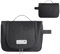 Cozary Kulturbeutel Reise für Damen, Herren & Kinder, Kulturtasche zum Aufhängen, Kosmetiktasche Groß mit Doppelter Reißverschlussöffnung (Schwarz)