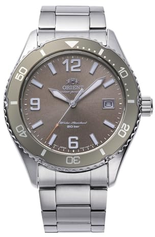 ORIENT Sports Diver Mako Solar 40mm - Orologio da polso a carica solare in acciaio sportivo subacqueo casual RA-WJ00