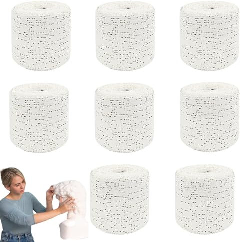 Gipsbinden für Gipsabdruck Babybauch,8pcs Gipsbinden Set,Gips Abdruck Binden,Gipsrollen,Gipsbinde Rolle Abdruck Verband zum Basteln und Modellieren