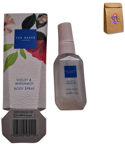 Ted B.London Violet & Bergamot Body Spray, 50ml, Gift Boxed