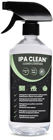 MCHEM IPA Clean - Alcool Isopropilico 99,9% (1000 ml) con Spruzzino - Soluzione Pura per Elettronica e Stampa 3D - Isopropanolo - Ideale per Pulizia Pennelli Makeup e Spray - Alcol Isopropilico