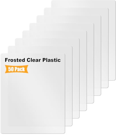 50 Pcs Plastic Cutting Boards for Kitchen, 15 x 11.8 Inch Flexible Frosted Cutting Mats, Clear Non-Porous Dishwasher Safe Chopping Boards, Non-Slip Plastic Placemats Table Mats
