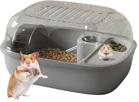 ZHUMCCY Gabbia per Criceti - Casa Per Animali Piccoli A 2 Piani Con Ruota Da Corsa | Recinto Gabbia per Criceti,Per Interno Casa Esterno Appartamento Dormitorio Viaggio