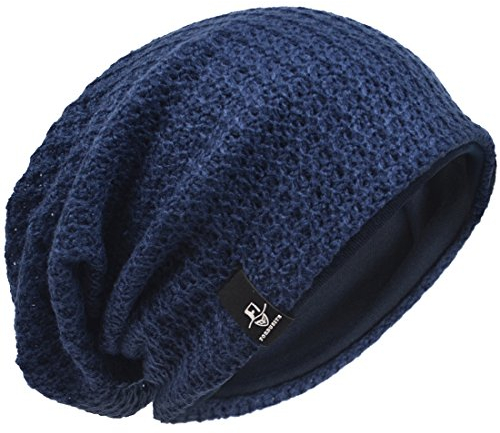 VECRY Herren Slouchy Mütze Strickmützen Rasta Skull Cap Sommer Winter Sackmütze , M, Marine
