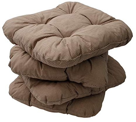 gartenmoebel-einkauf Sitzkissen SUSA 38x38cm, taupefarben gestreift, 4 Stück