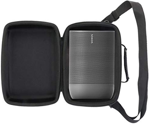 Khanka Funda para Sonos Move 2/Move Altavoz Inalámbrico Portátil, Estuche Rígido de Viaje con asa y Correa para el Hombro, Compatible con la Base de Carga y Cables, Solo Funda