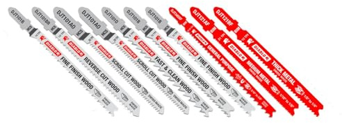 Diablo Jig Saw Blade Set for Wood & Metal - Superior Performance and Longer Cutting Life in Wood, Metal and Plastics - DJT10S