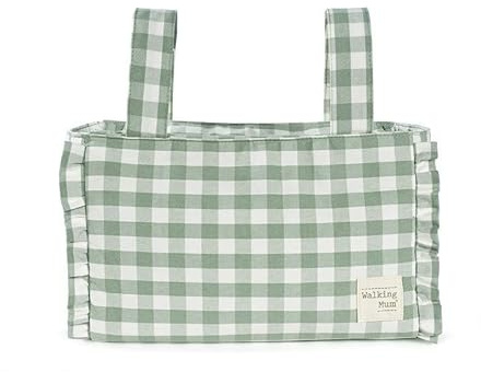 Walking Mum. Borsa organizer Remy Borsa per maternità per passeggino, manici corti da fissare al carrello, colore verde misure 31 x 17 x 12 cm.
