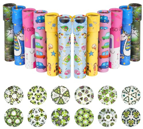 AUAUY Caleidoscopio Infantil Mágico Giratorio, Juguete de Papel para Niños, Regalo de Cumpleaños (Grande)