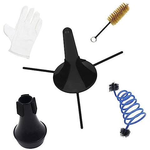 VICASKY Kit di Pulizia per Tromba Spazzole per Valvole, Guanto e Supporto in Plastico e Metallo per Manutenzione e Protezione dello Strumento