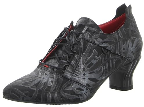 Simen Damen Schnürpumps schwarz rot Gr. 40