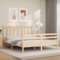 Gecheer Massivholzbett Holzbett Massivholz Bett Doppelbett/Einzelbett Balkenbett Bettgestell Bettrahmen Lattenrost mit Kopfteil 160x200 cm