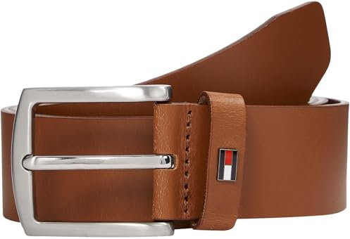 Tommy Hilfiger Herren Gürtel Denton 3,5 cm Ledergürtel, Braun (Cognac), 125 cm