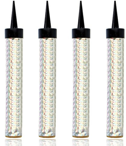 4pc Silver Ice Fountain Candles - 12cm, Sparkling Candles for Birthday Party, Anniversaries, Cakes, Celebrations