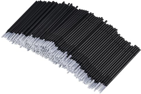400 Piezas Micro Aplicadores Desechables,10cm Pinceles Microaplicadores, Bastoncillos Pestañas Micro Cepillos, Cepillo Limpiador de Labios, Cepillo de Extensión de Pestañas,para Maquillaje,Limpieza