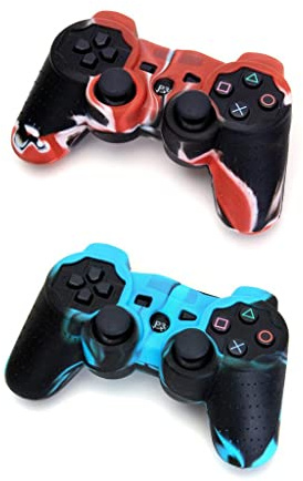 Silikonskyddande skal för Sony PS2 PS3 trådlös kontroll – 2-pack