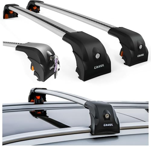 CHROMEMASTER Dachgepäckträger Relingträger Dachträger Kompatibel mit Mercedes GLC 2022+ ; Dient der Montage von Dachboxen, Fahrradträger, Leiter | Dachgepäckträger Für Urlaub, Reisen Und Alltag