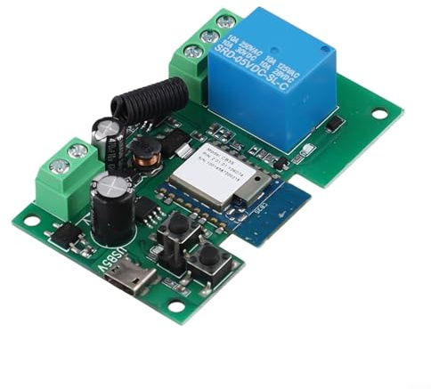 Eawfgtuw Modulo interruttore Smart Home, relè a 4 canali per telecomando, controllo vocale compatibile con serrature elettriche e illuminazione, funzione di condivisione familiare