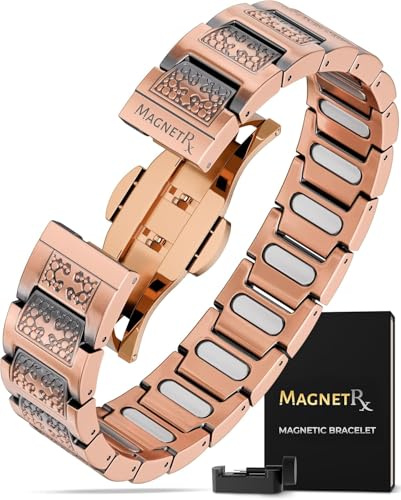 MagnetRX® Koppararmband med Kors för Herr – EllipseMAX 5X med 5 000 Gauss-magneter, Justerbar Längd, Premium Kopparsmycke, Cross Style