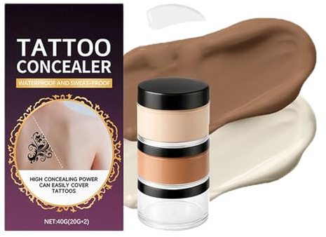 Pruojhw Correttore Corporale Anti-| Crema Trucco Camouflage Impermeabile - Anti Sudorazione Fondazione Invisibile per Cosplay Festa Aula Halloween Evento Quotidiano Ripieno | Per Festa