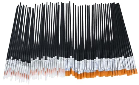 Set de 60 Pinceles Pintura Acrílica, Acuarela y Modelado - Pinceles Finos Cerdas de Nylon Pintura Acrílica, Acuarela, Óleo, Temperas, Uñas