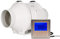 Hon&Guan 150mm Rohrventilator, 530m³/h Regelbarer Ventilator mit Intelligenter Schalter, Kontrolle der Zeit, Temperatur und Luftstrom, Rohrlüfter für Gewächshaus, Badezimmer, Keller, Garage, Grau