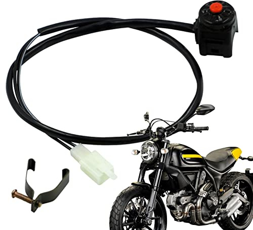 Imtrub Interruttore clacson per moto – Pulsante di commutazione,Interruttore di pressione impermeabile per manubrio ATV per auto