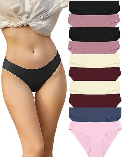 FINETOO Culottes sans Couture Femmes Hipster Culottes Invisibles sous-Vêtements Sexy sous-Vêtements Confortables Bikini Culotte Multiple Pack Lot de 6er XS-XL