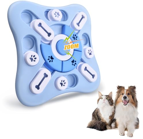 Hunde Intelligenzspielzeug, Lernspielzeug für Katzen, Welpen Puzzle Feeder, Interaktives Hundespielzeug mit Quietsch-Design, Leckerli Spender für Haustiere, Slow Feeder Bowl für Kleine/Mittlere Hunde