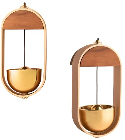 Cloche pour ouverture de porte, sonnette magnétique en bois suspendue, carillon de porte, aimants décoratifs de réfrigérateur, sonnette faite à la main, cadeau créatif de pendaison de crémaillère