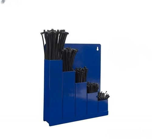 HORZEFIX Wandhalter Ordnungsbox Kabelbinderset mit 5x 100 Stück in verschieden Farben (schwarz)