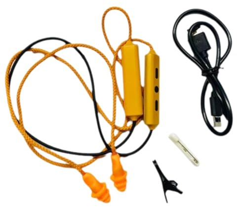 CosyCaya Bouchons d'oreilles Écouteurs Bluetooth pour le travail, suppression du bruit, protection auditive, sites de construction, lieux bruyants orange