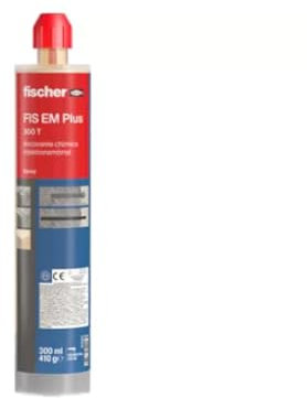 Fischer FIS EM Plus 300 T, Resina Epossidica Ancorante Chimico ad Alte Prestazioni, Tassello Chimico, 300ml