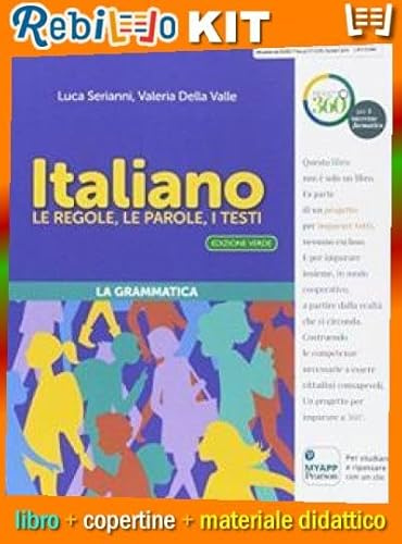 Rebillo MORPHOSYNTAX ITALIANO E VERDE + QUADERNO + IMPARA FACILMENTE Quaderno scolastico + Kit scolastico con