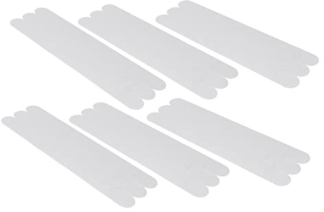 Yardenfun 6 Pezzi Strisce Antiscivolo Trasparenti Adesive per Bagno Antiscivolo per Vasche Docce Scale e Pavimenti Protezione Sicura per Bagnati