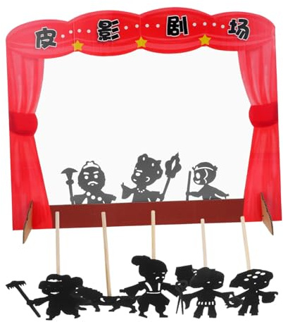 ERINGOGO DIY Shadow Puppets Kit for Storytelling Puppet Props Creative Shadow Theater for Family Fun and Interactive Role-playing Games Educational Crafting for Boys