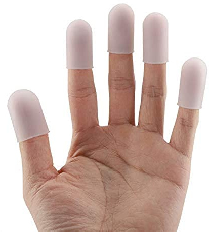 Fdit 5pcs Silicone Finger Protector Thumbs Cover Fingertip Gloves for Heat Cooking Baking Barbecue B