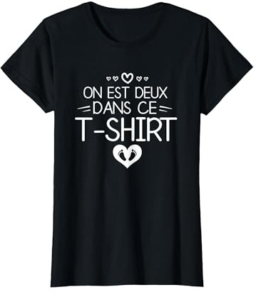 Cadeau Femme Enceinte Humour Grossesse Futur Bébé Drôle T-Shirt, Femme, Noir, M