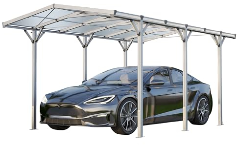 GFP Carport 2,85x5,05m Abri de Voiture en Aluminium Abri Individuel de Voiture