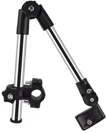 Healvian Wheelchair Umbrella Support Adjustable Bracket Sunshade Rainproof Mount Hands-Free Use for Different Wheelchair Types Steel Colour Design Suitable for Outdoor Activities
