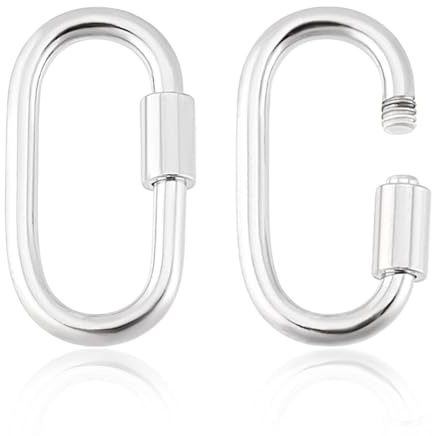 PH PandaHall 2pcs 925 Sterling Silver Screw Lock Clasps for Necklace Craft