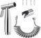 Bidet Stainless Steel Hand Shower, Handheld Shower Set,Adjustable Spray, Easy to Install,Stainless Steel Pipe and Hook Toilet or Wall Mounted Bidet Attachment