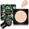CC Cream Air Cushion Foundation Tête de Champignon,BB Cream Base de Maquillage Correcteur CC Crème avec Eponge Maquillage Fond de Teint Liquide pour Contrôle de l'huile Hydratante (Naturel)