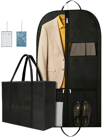 Suit Bag, Garment Bags, Business Cover for Travel, Meetings and Office Work | Suit Covers for Men, Suit Covers for Hanging Clothes, Clothes Covers, Protection for Business trips, Meetings and Office Days
