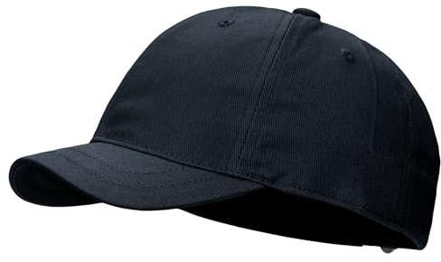 CLAPE Casquette Baseball Homme à Visière Courte Coton Chapeau Soleil Casquette Vintage Short Brim Baseball Cap Bleu NavyBlue RD02
