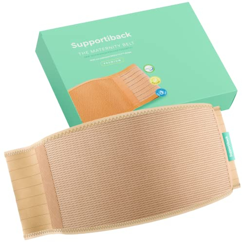 Supportiback® Schwangerschaftsgürtel | Bauchgurt und Rückenstütze für Schwangerschaft, nach Schwangerschaft – weiches und atmungsaktives Material, Unterstützung zur Linderung von Rückenschmerzen und