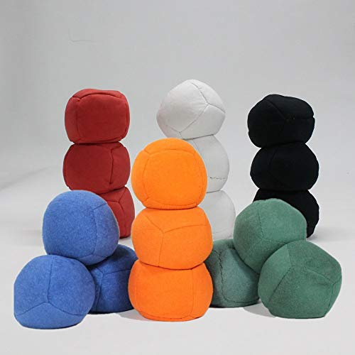Zeekio Thud Juggling Ball Set - Lightweight 90g Beanbag Ball - Super Soft - Set of Three (3) (Red)