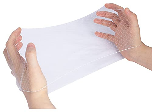 WeKen 100PCS Of Hairnets Invisible Elastic Edge Mesh 50cm Hair Nets for Women Hair Bun Making Sleeping Ballet Dancer Kitchen Food Service 20 Inches White (Bulk Pack 100pcs)
